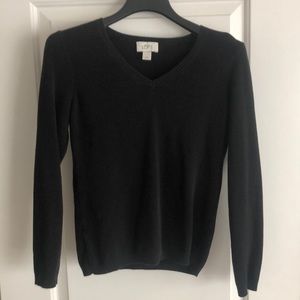 LOFT Black Sweater V-Neck
